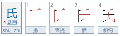 氏的笔顺
