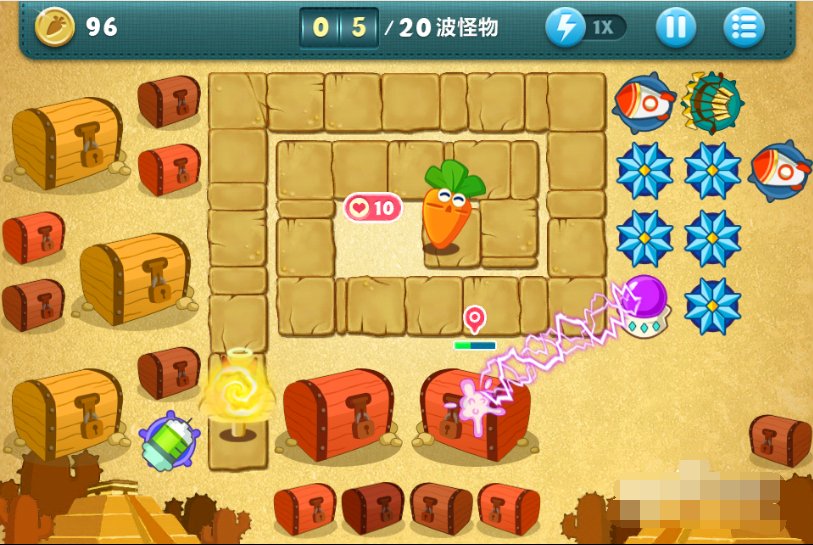 保卫萝卜挑战34通关图文攻略