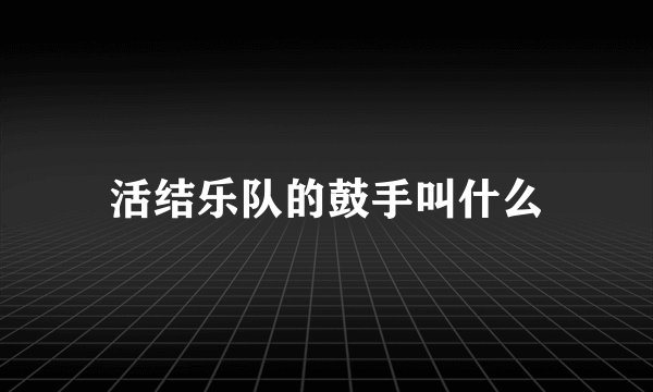 活结乐队的鼓手叫什么