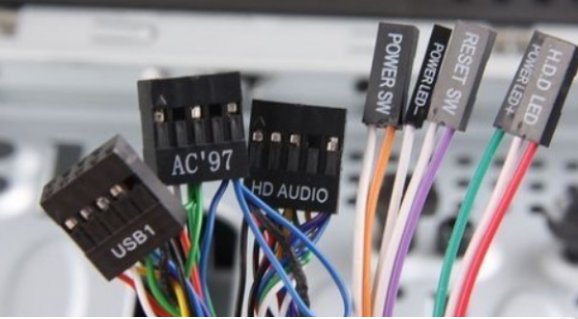 电脑前置USB接口接线方法？