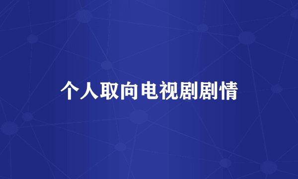 个人取向电视剧剧情