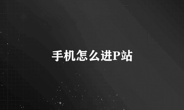 手机怎么进P站