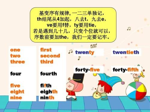 1-100的序数词是怎样排列的？