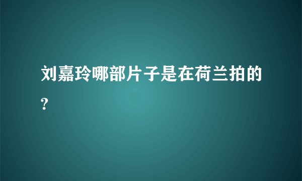 刘嘉玲哪部片子是在荷兰拍的?