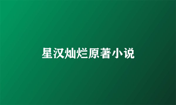 星汉灿烂原著小说