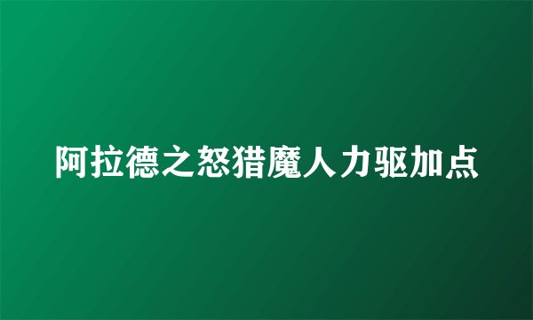 阿拉德之怒猎魔人力驱加点