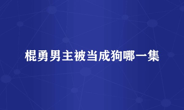 棍勇男主被当成狗哪一集