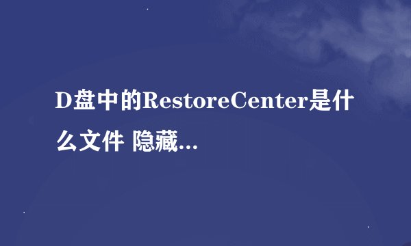 D盘中的RestoreCenter是什么文件 隐藏的 可以删除不