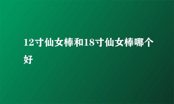 12寸仙女棒和18寸仙女棒哪个好