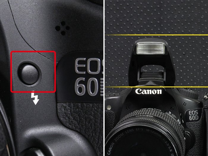 佳能60d闪光灯怎么开启/关闭呢?