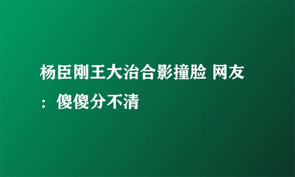 杨臣刚王大治合影撞脸 网友：傻傻分不清