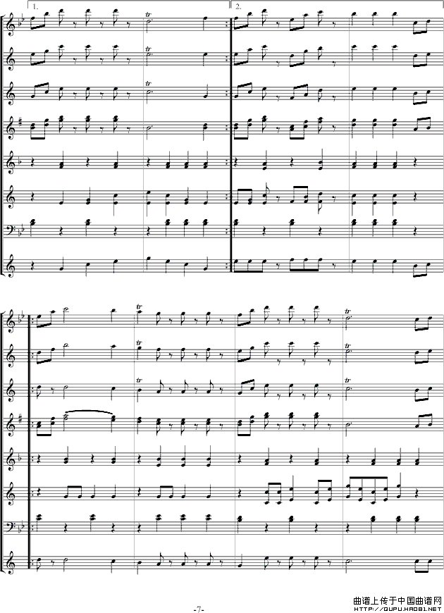 拉德斯基进行曲总谱