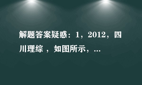 解题答案疑惑：1，2012，四川理综 ，如图所示，劲度系数为k的轻弹簧的一端固定在墙上，另一端与置于