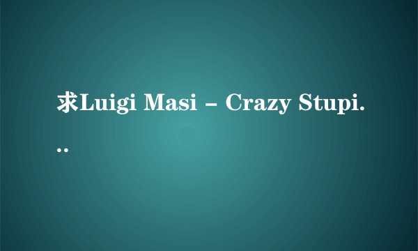 求Luigi Masi - Crazy Stupid Love中文歌词