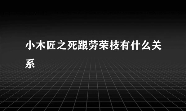 小木匠之死跟劳荣枝有什么关系