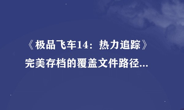 《极品飞车14：热力追踪》 完美存档的覆盖文件路径是在什么位置？