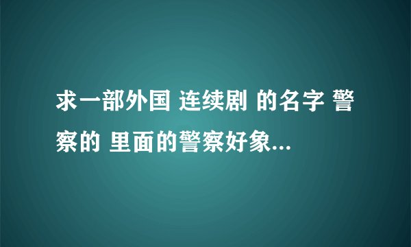 求一部外国 连续剧 的名字 警察的 里面的警察好象叫 贝拉米 经常穿一条白裤子 头有点秃