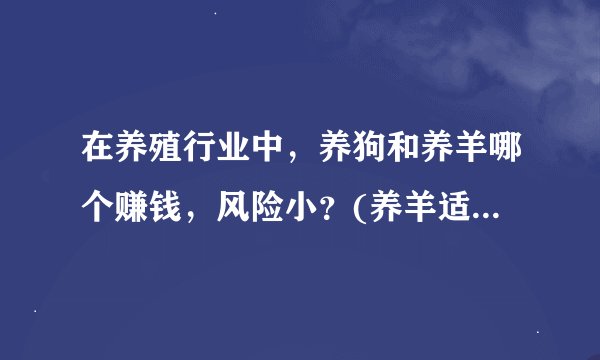 在养殖行业中,养狗和养羊哪个赚钱,风险小?(养羊适合养什么狗?)