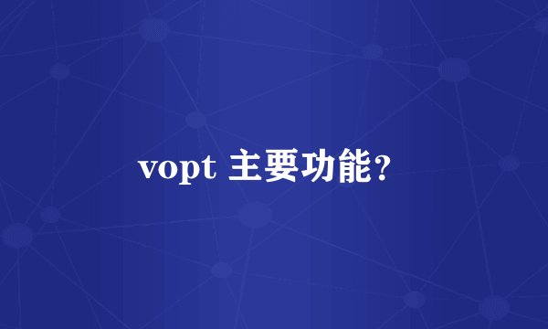 vopt 主要功能？