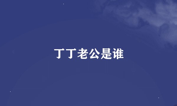 丁丁老公是谁