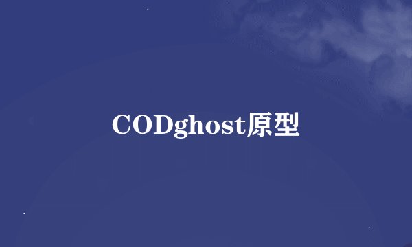 CODghost原型