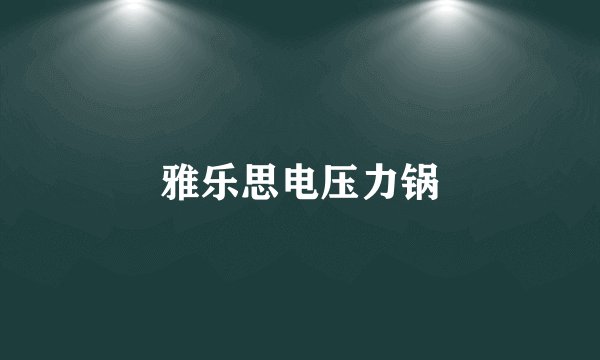 雅乐思电压力锅