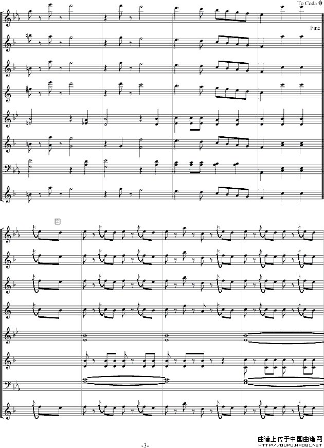 拉德斯基进行曲总谱