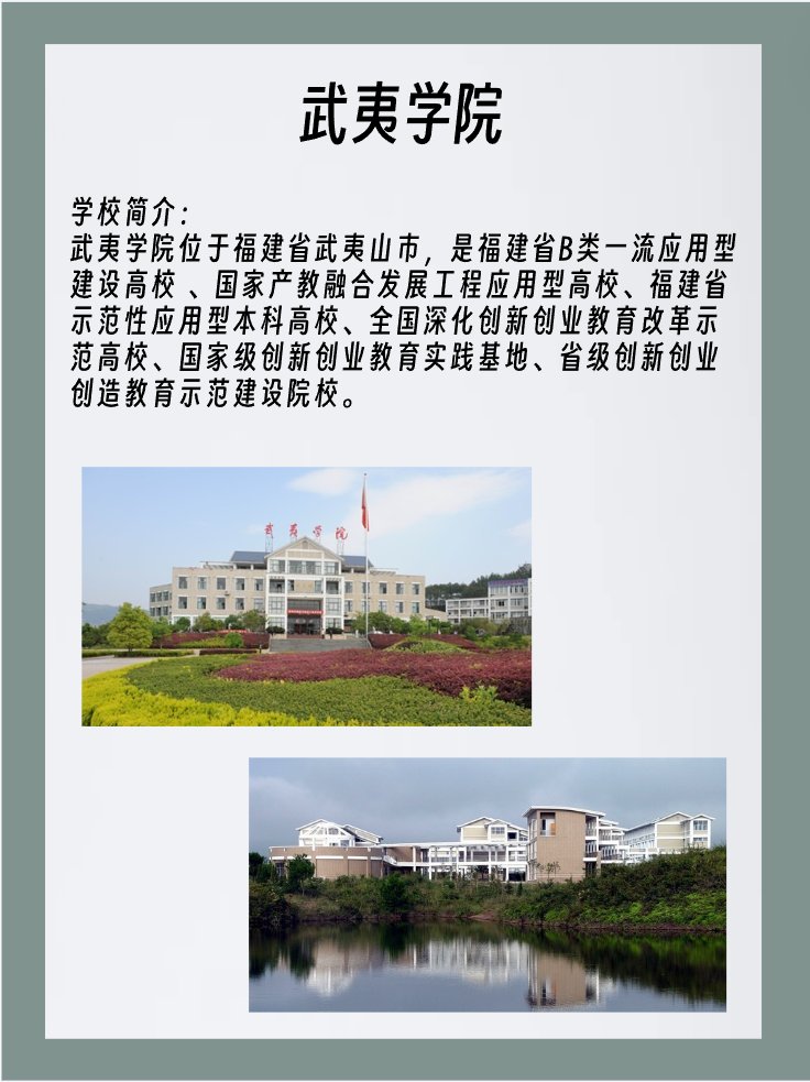 武夷学院有几个校区及各个校区的介绍