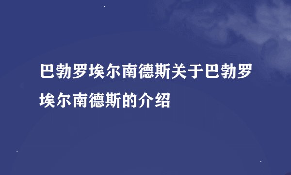 巴勃罗埃尔南德斯关于巴勃罗埃尔南德斯的介绍