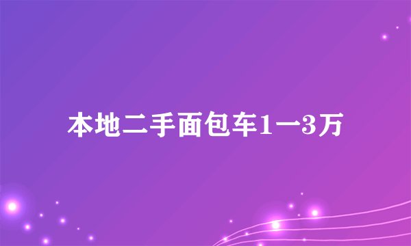本地二手面包车1一3万