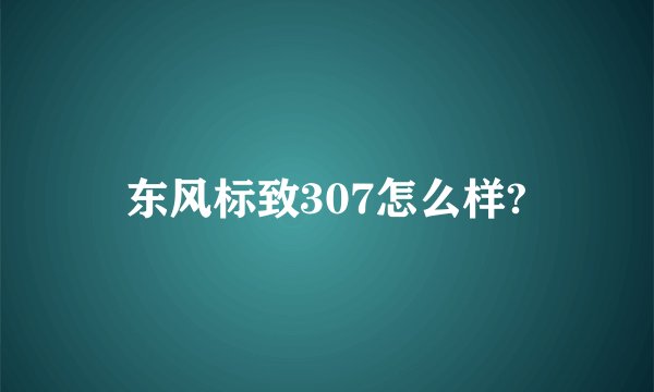 东风标致307怎么样?