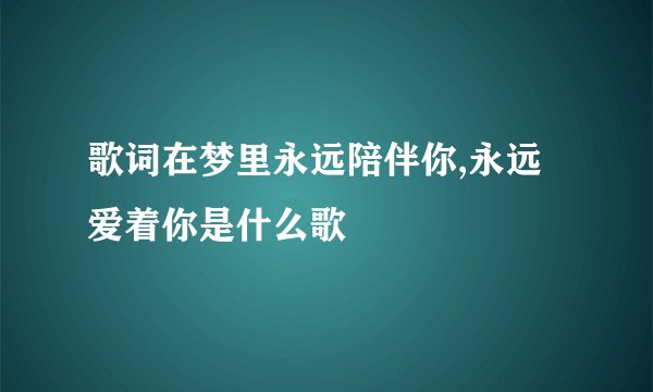歌词在梦里永远陪伴你,永远爱着你是什么歌
