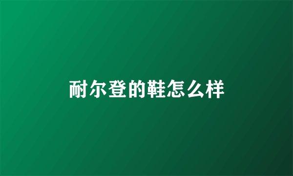 耐尔登的鞋怎么样