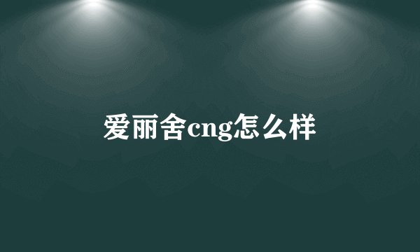 爱丽舍cng怎么样