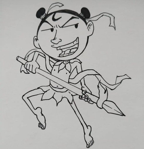 三头六臂怎么画