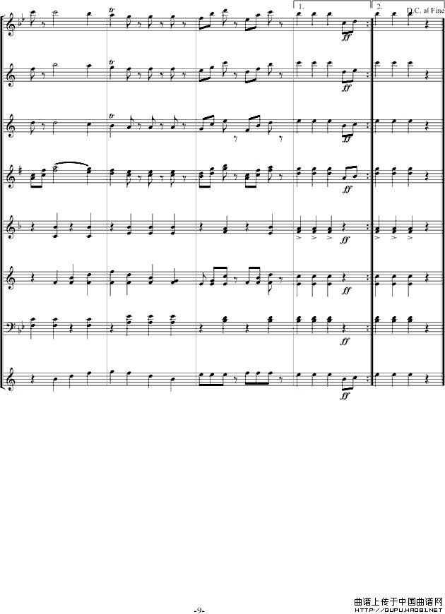 拉德斯基进行曲总谱