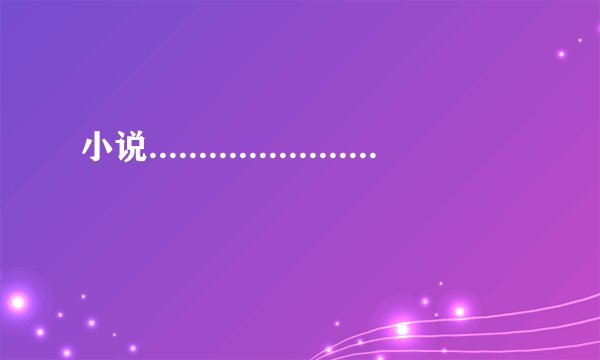 小说.......................