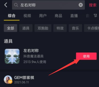 左右脸对称特效在哪
