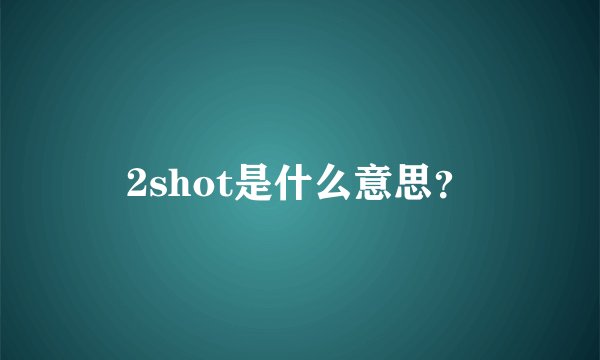 2shot是什么意思？