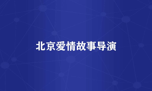 北京爱情故事导演