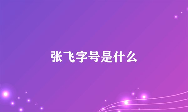 张飞字号是什么