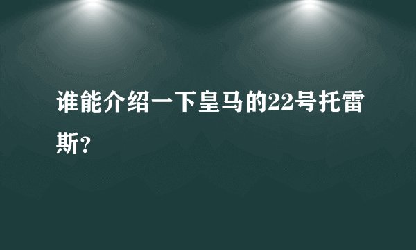 谁能介绍一下皇马的22号托雷斯？
