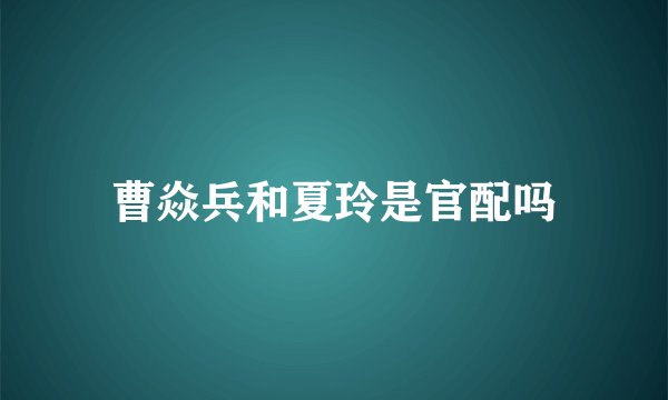 曹焱兵和夏玲是官配吗