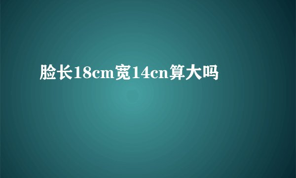 脸长18cm宽14cn算大吗