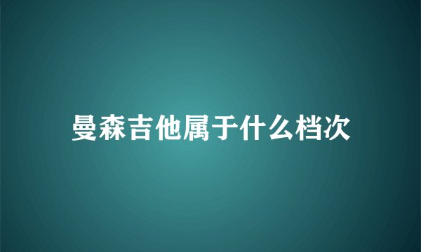曼森吉他属于什么档次