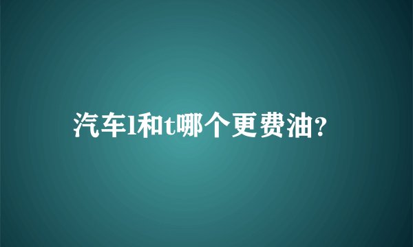 汽车l和t哪个更费油？