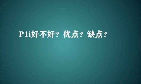 P1i好不好？优点？缺点？