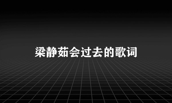 梁静茹会过去的歌词