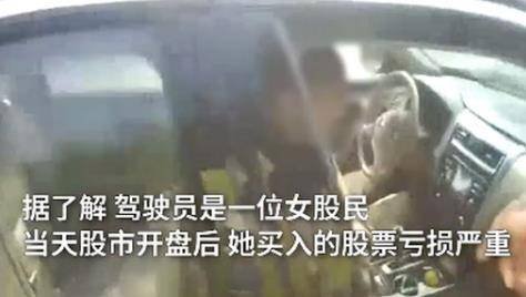 女司机高速应急车道停车炒股，交警对此事如何处罚的