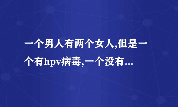一个男人有两个女人,但是一个有hpv病毒,一个没有,有可能吗